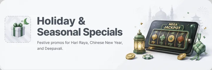 Holiday & Seasonal Specials – festive promotions with exclusive free credit and spin packages
