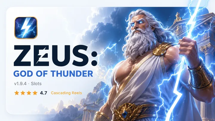 Zeus: God of Thunder – v1.9.4 Slots, 4.7 stars, Cascading Reels